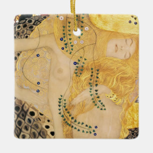Adorno De Cerámica Gustav Klimt - Serpientes Acuáticas I