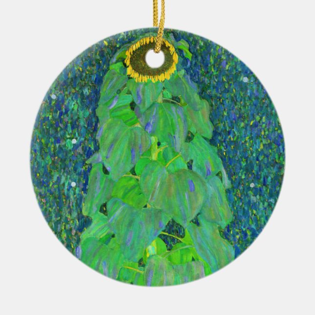 Adorno De Cerámica Gustav Klimt Sunflower (Frente)