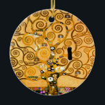Adorno De Cerámica Gustav Klimt Tree of Life<br><div class="desc">Ornamento con el mural de Gustav Klimt The Tree of Life, The Stoclet Frieze (1905-1911). Consta de tres mosaicos: The Expectation, Knight y The Embrace. Se representa a una hermosa mujer, un árbol dorado y dos amantes en un abrazo. Un regalo maravilloso para los amantes del arte Art Nouveau y...</div>