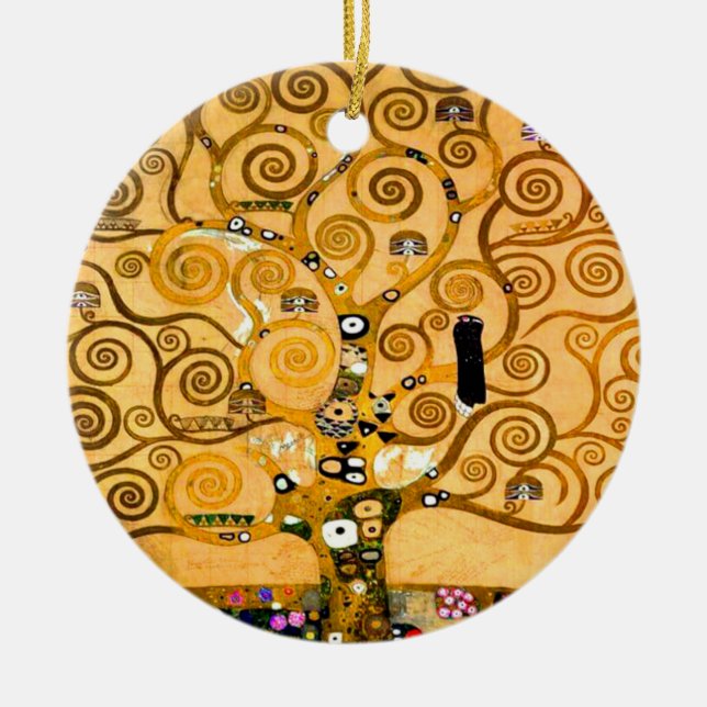 Adorno De Cerámica Gustav Klimt Tree of Life (Frente)