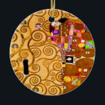 Adorno De Cerámica Gustav Klimt Tree of Life<br><div class="desc">Ornamento con el mural de Gustav Klimt The Tree of Life, The Stoclet Frieze (1905-1911). Consta de tres mosaicos: The Expectation, Knight y The Embrace. Se representa a una hermosa mujer, un árbol dorado y dos amantes en un abrazo. Un regalo maravilloso para los amantes del arte Art Nouveau y...</div>