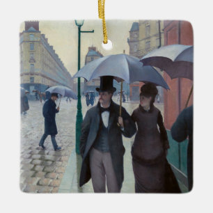 Adorno De Cerámica Gustave Caillebotte - Calle de París; Día lluvioso