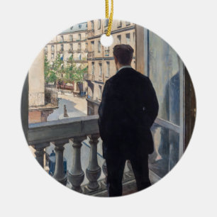 Adorno De Cerámica Gustave Caillebotte - Joven en su ventana