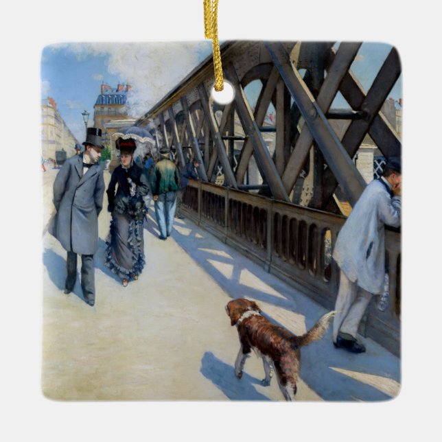 Adorno De Cerámica Gustave Caillebotte - Le Pont de l'Europe (Anverso)