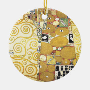 Adorno De Cerámica Gustavo Klimt - el abrazo - ilustraciones clásica