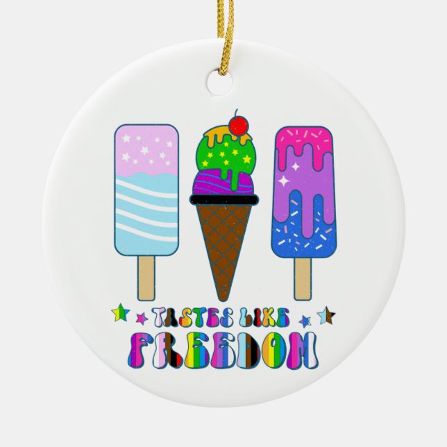 Adorno De Cerámica Gustos como la libertad - Placa plateada para la i (Frente)