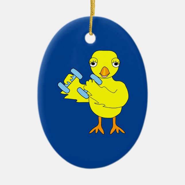 Adorno De Cerámica Gym Chick (Frente)