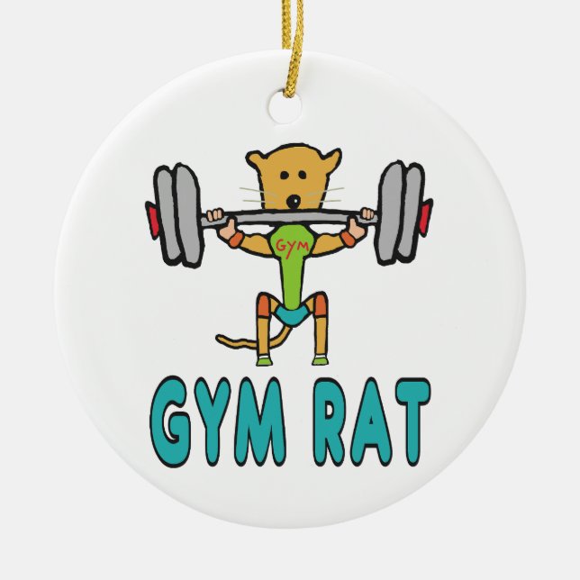 Adorno De Cerámica Gym Rat (Frente)