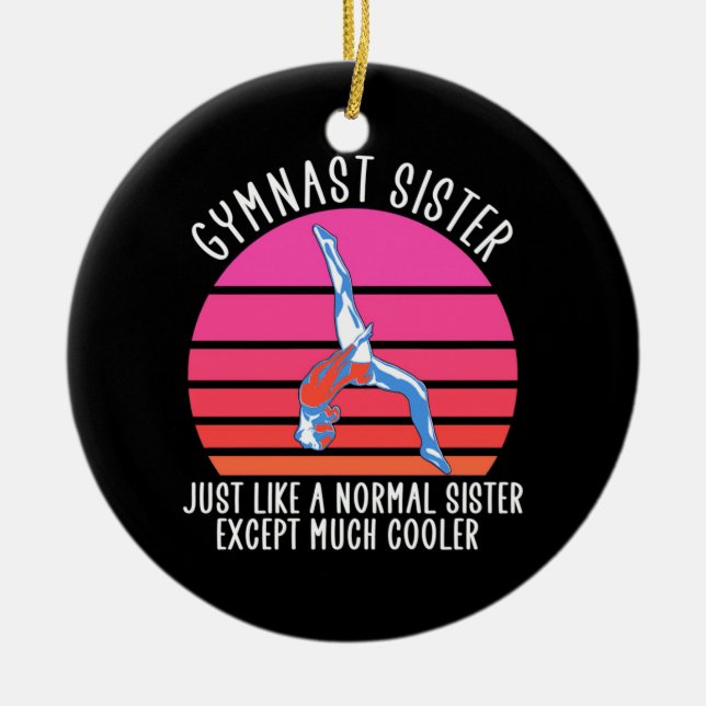 Adorno De Cerámica Gymnast Sister (Frente)