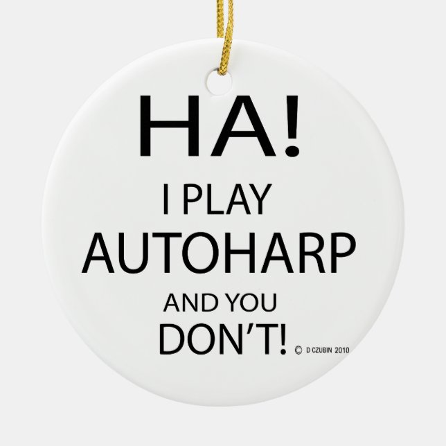 Adorno De Cerámica Ha Autoharp (Frente)