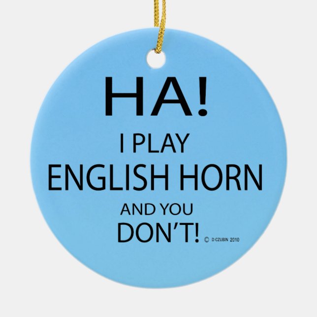 Adorno De Cerámica Ha English Horn (Frente)