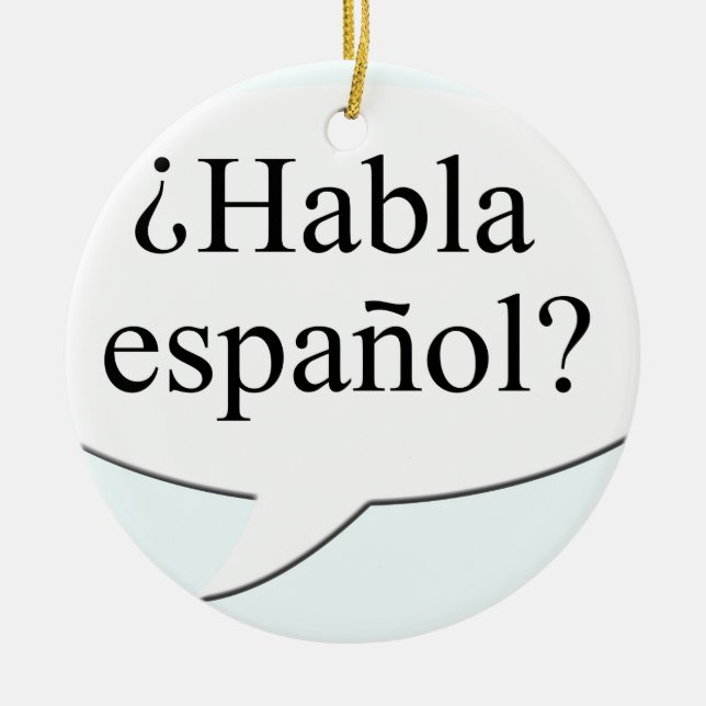 Adorno De Cerámica ¿Habla español? ¿Hablas español? (Frente)