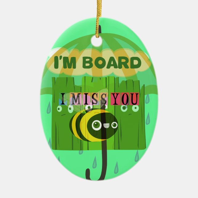 Adorno De Cerámica Hablando en sentido amplio, te extraño (Frente)