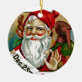 Adorno De Cerámica Hablando en voz baja a Santa