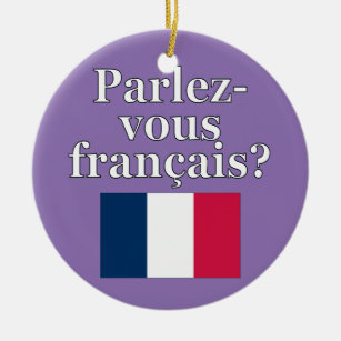 Adorno De Cerámica ¿Hablas francés? Bandera