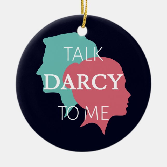 Adorno De Cerámica Hable Darcy Conmigo IV (Frente)