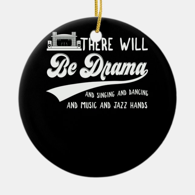 Adorno De Cerámica Habrá Teatro Dramático Escenario Musical (Frente)