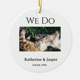 Adorno De Cerámica Hacemos boda compromiso mascota nombre foto fecha 