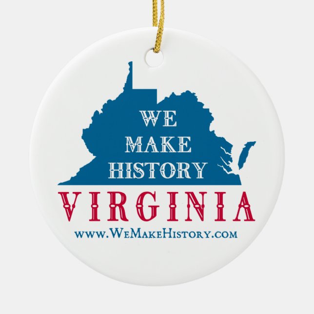 Adorno De Cerámica Hacemos la historia Virginia (Frente)