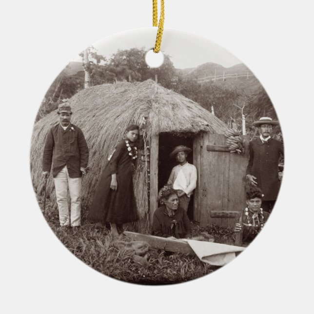 Adorno De Cerámica Haciendo Tappa, un paño nativo, c.1875 (foto de la (Frente)