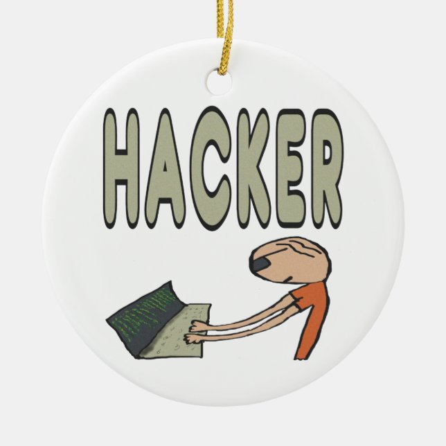 Adorno De Cerámica Hacker (Frente)