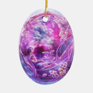 Adorno De Cerámica Hada - arte femenino de Digitaces