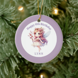 Adorno De Cerámica Hada floral caprichosa personalizada