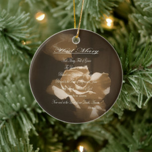 Adorno De Cerámica Hail Mary Prayer