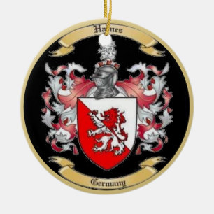 Adorno De Cerámica Haines Family Crest *