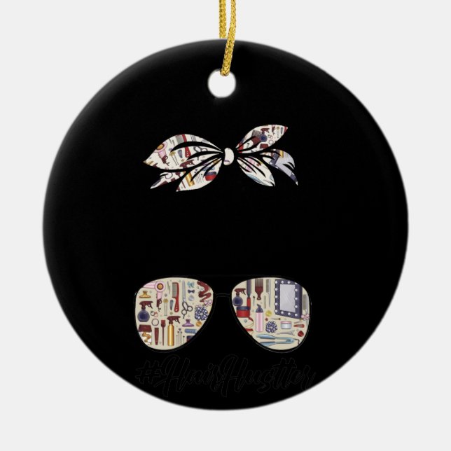 Adorno De Cerámica Hair Hustler Hairstylist Salon Hairdresser Messy B (Frente)