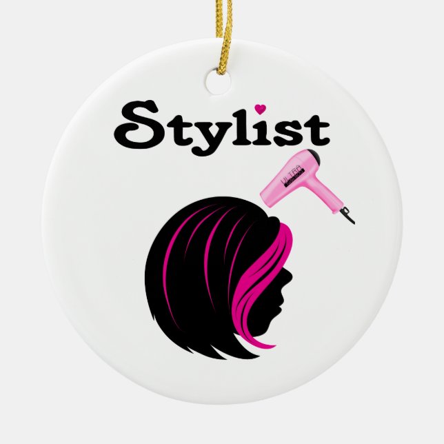 Adorno De Cerámica Hair Stylist (Frente)