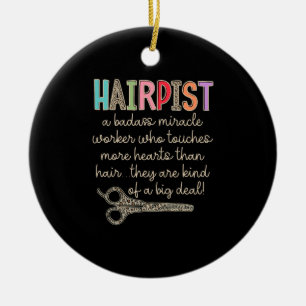 Adorno De Cerámica Hairapist Hairdresser Definición Funny Hair St