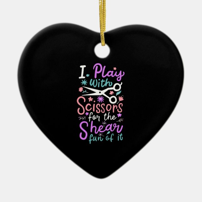 Adorno De Cerámica Hairdresser Hairstylist Gift (Frente)