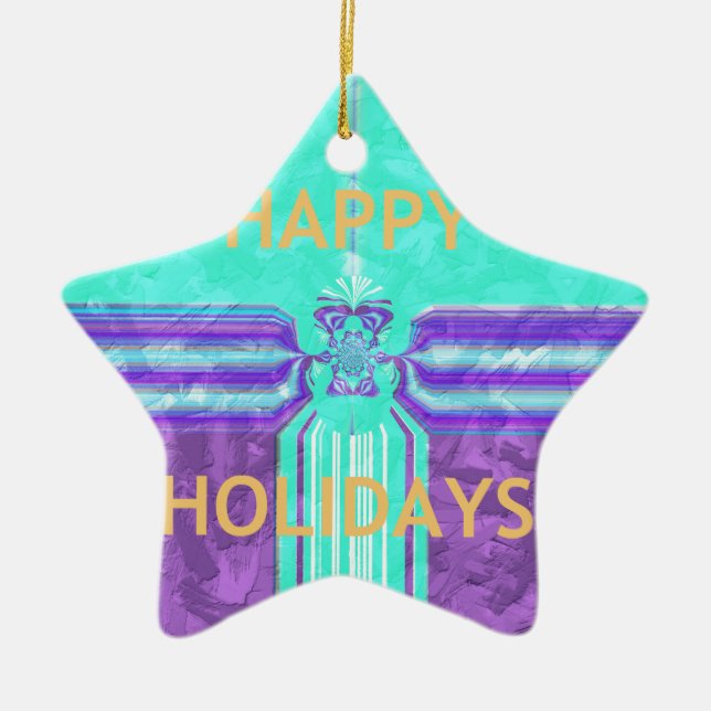 Adorno De Cerámica Hakuna Matata Felices Fiestas (Frente)