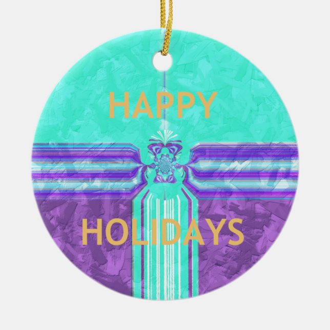 Adorno De Cerámica Hakuna Matata Felices Fiestas (Frente)