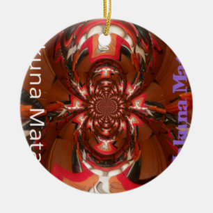Adorno De Cerámica Hakuna Matata Halloween Mask Kaleidoscope Resumen