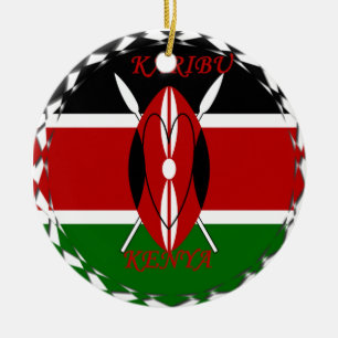 Adorno De Cerámica Hakuna matata Karaibu Kenya