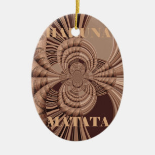 Adorno De Cerámica Hakuna Matata Kenya Giraffe Safari tejida Sourveni