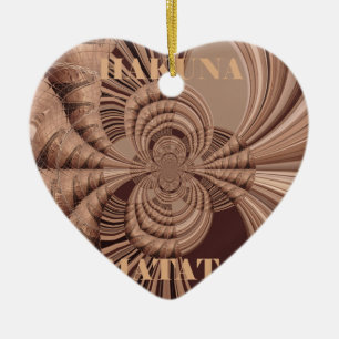 Adorno De Cerámica Hakuna Matata Kenya Giraffe Safari tejida Sourveni