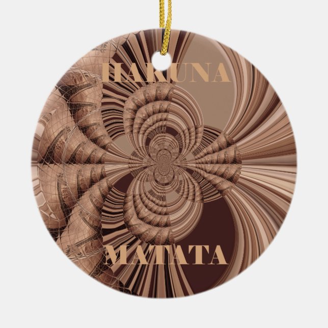 Adorno De Cerámica Hakuna Matata Kenya Giraffe Safari tejida Sourveni (Frente)