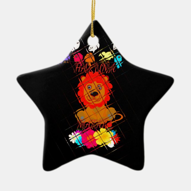 Adorno De Cerámica Hakuna Matata lindo bebé rey (Frente)