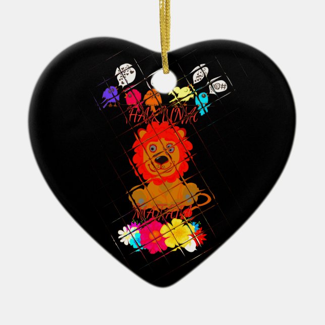 Adorno De Cerámica Hakuna Matata lindo bebé rey (Frente)