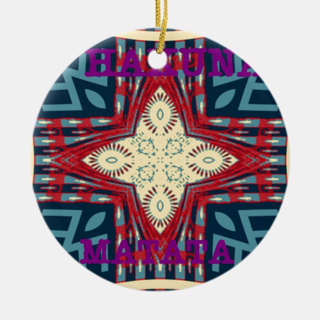 Adorno De Cerámica Hakuna Matata Mensajes de texto Esperanza Resumen  (Frente)