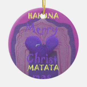 Adorno De Cerámica Hakuna Matata Merry Christmas Love Design.jpg