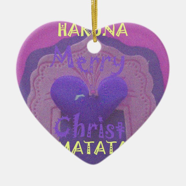 Adorno De Cerámica Hakuna Matata Merry Christmas Love  Design.jpg (Frente)