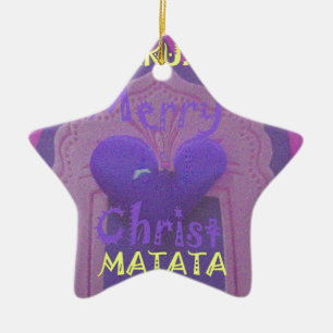 Adorno De Cerámica Hakuna Matata Merry Christmas Love Design.jpg