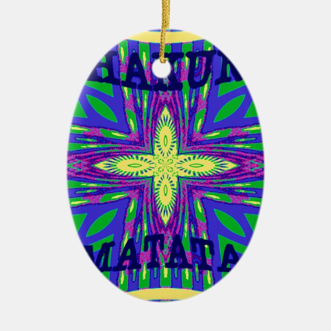 Adorno De Cerámica Hakuna matata Mombasa Kanga (Frente)