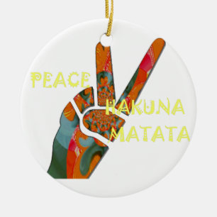 Adorno De Cerámica Hakuna Matata Paz