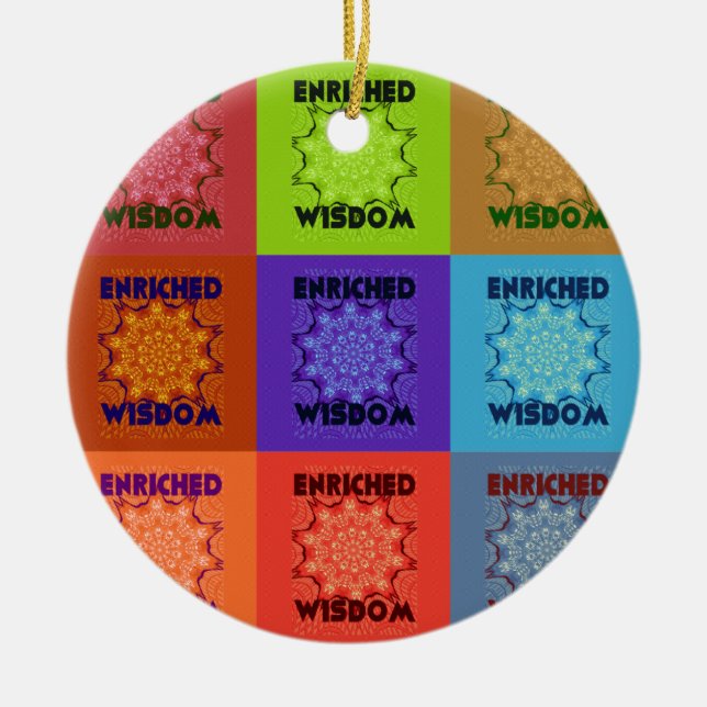 Adorno De Cerámica Hakuna Matata Sabiduría Enriquecida (Frente)