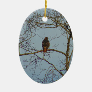 Adorno De Cerámica Halcón atado rojo